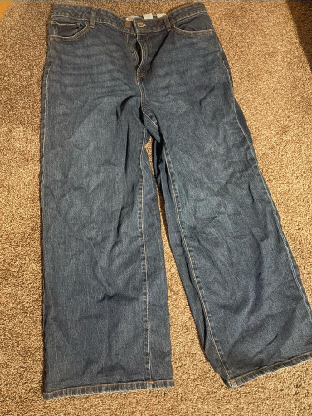 Time and Tru Relaxed Fit Men's Jeans in Dark Blue Denim
